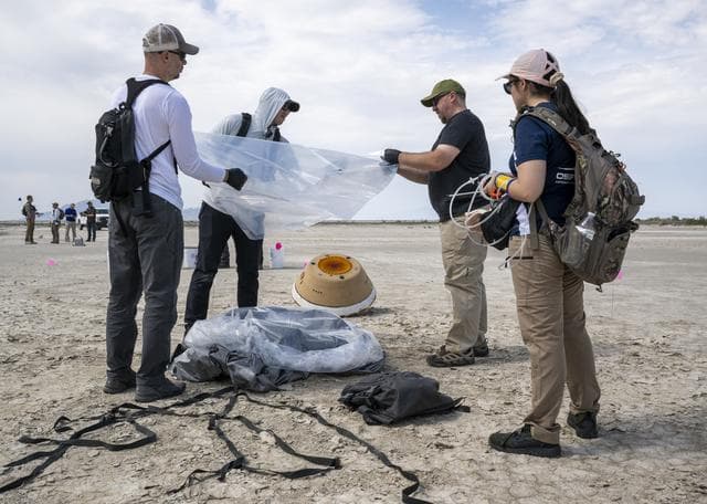 NASA image: OSIRIS-REx Sample Return Training