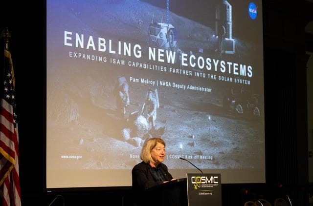 NASA image: Deputy Administrator at COSMIC Workshop