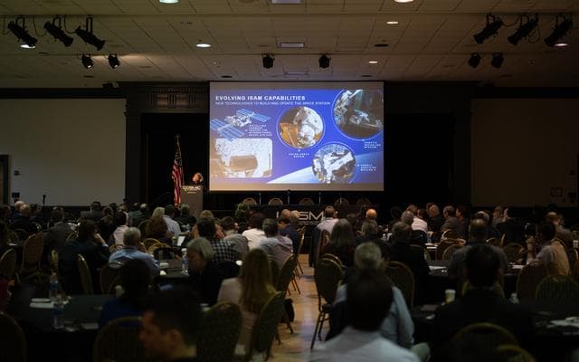 NASA image: Deputy Administrator at COSMIC Workshop