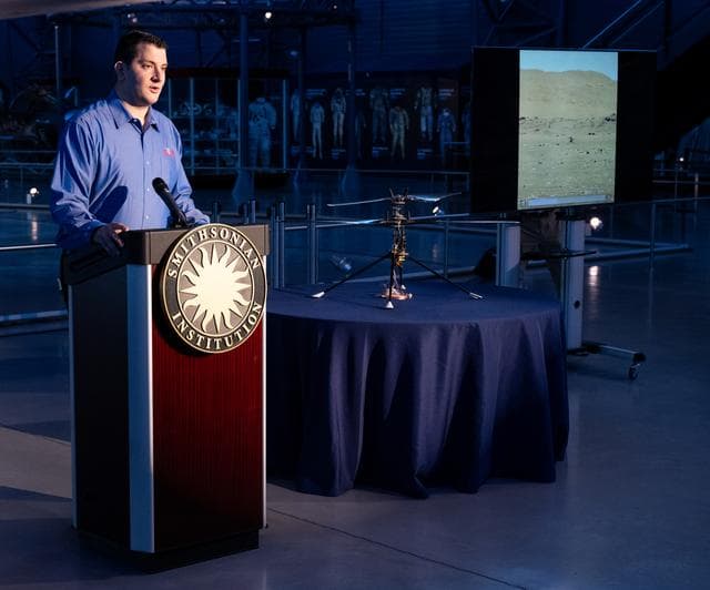 NASA image: Ingenuity Mars Helicopter Prototype Donation to NASM