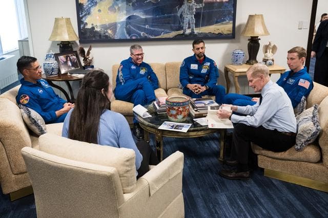 NASA image: NASA Leadership Meets with Crew of Expedition 69