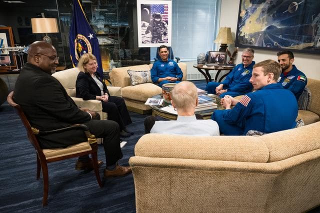 NASA image: NASA Leadership Meets with Crew of Expedition 69