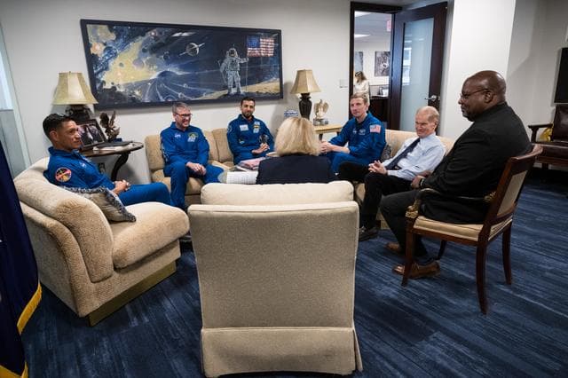 NASA image: NASA Leadership Meets with Crew of Expedition 69