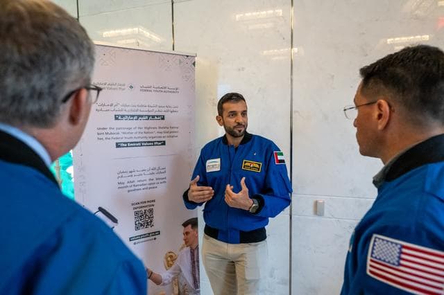 NASA image: Expedition 69 Crew Arrive at UAE Embassy for Iftar Dinner
