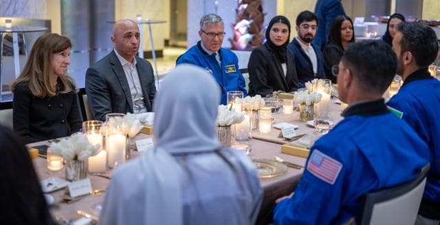 NASA image: Expedition 69 Crew Arrive at UAE Embassy for Iftar Dinner