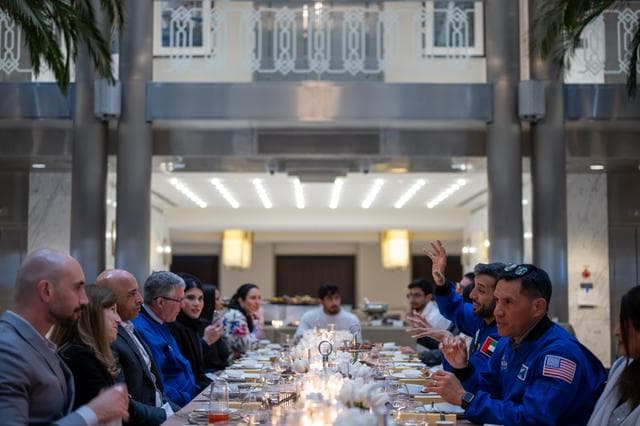 NASA image: Expedition 69 Crew Arrive at UAE Embassy for Iftar Dinner