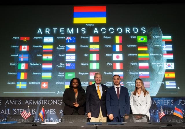 NASA image: Republic of Armenia Artemis Accords Signing