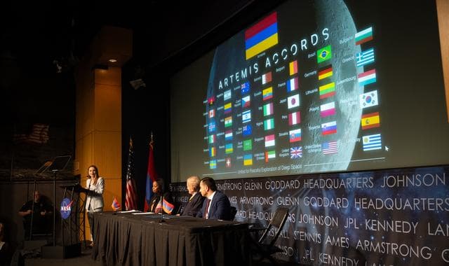NASA image: Republic of Armenia Artemis Accords Signing