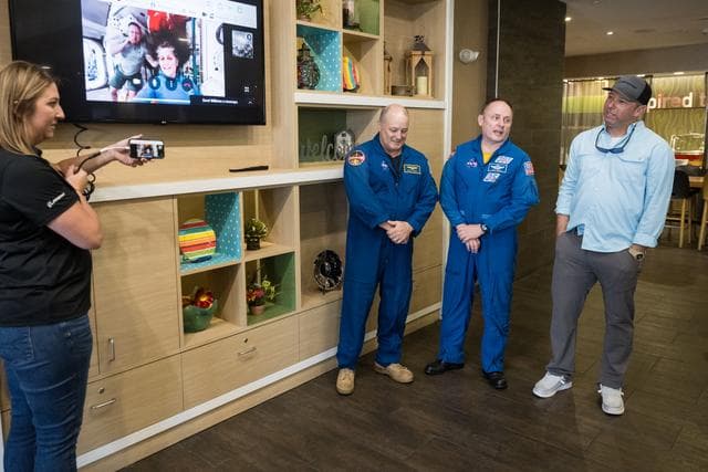 NASA image: NASA Astronauts Meet with NASA’s Boeing CFT Landing Team