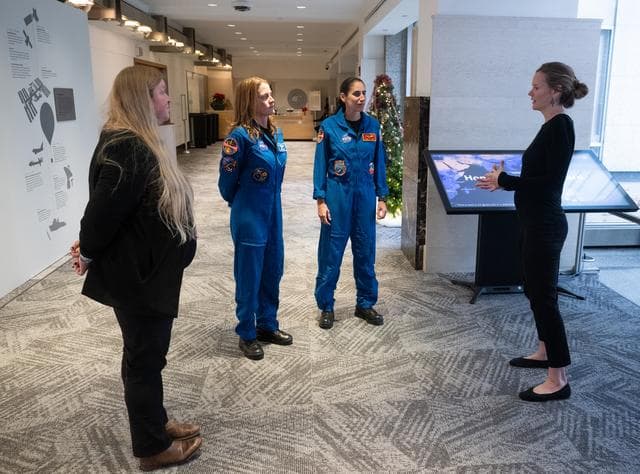 NASA image: Expediton 70 Astronauts visit Earth Information Center