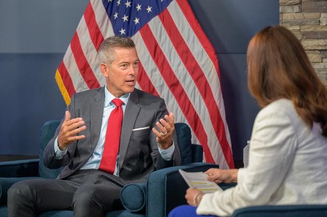 NASA image: Acting Administrator Sean Duffy meets with Casey Swails