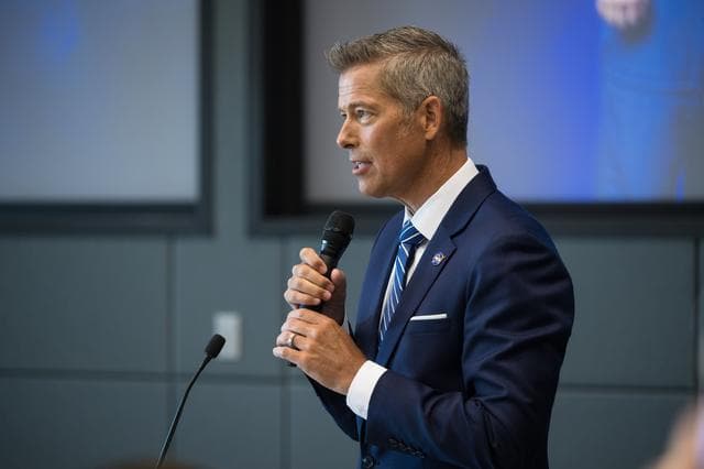 NASA image: Acting NASA Admin Sean Duffy at Crew-11 Briefing