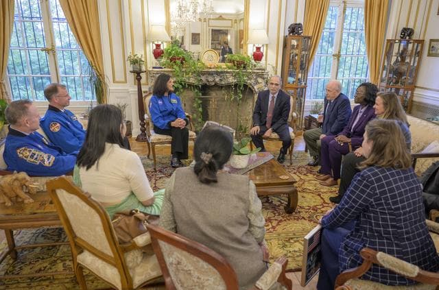 NASA image: Expedition 72 Crew attend event at Indian Ambassadors’ Residen