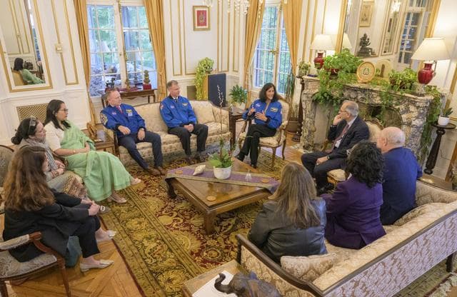 NASA image: Expedition 72 Crew attend event at Indian Ambassadors’ Residen
