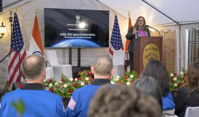 NASA image: Expedition 72 Crew attend event at Indian Ambassadors’ Residen