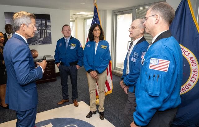 NASA image: Expedition 72 NASA Astronauts with Agency Leadership