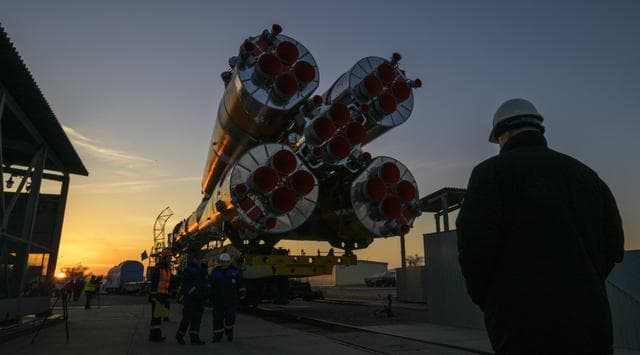 NASA image: Expedition 74 Soyuz Rollout