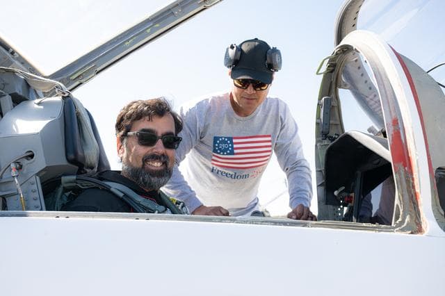 NASA image: Associate Administrator Kshatriya in F-5 Aircraft
