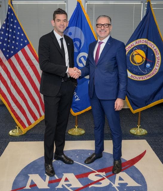 NASA image: NASA Admin Isaacman Meets with ESA Director General Aschbacher