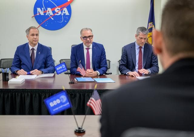 NASA image: NASA Admin Isaacman Meets with ESA Director General Aschbacher