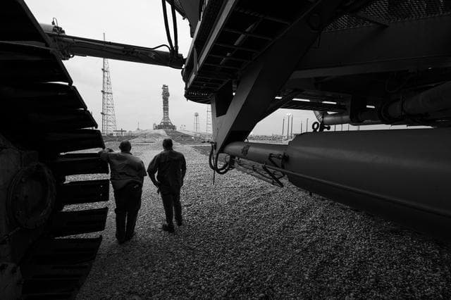 NASA image: Crawler Transporter 2 at Launch Complex 39B