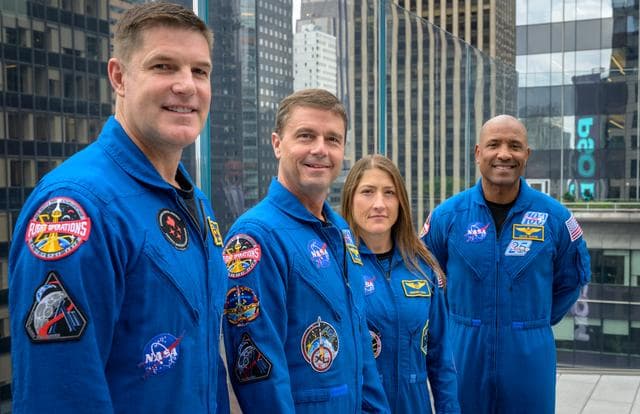 NASA image: NASA Artemis II Crew Visits Times Square Skywalk