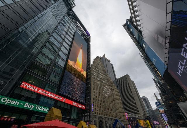 NASA Artemis II Crew Visits Times Square Skywalk