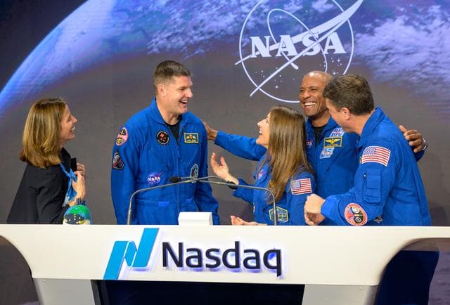 NASA image: NASA Artemis II Crew Rings Nasdaq Closing Bell
