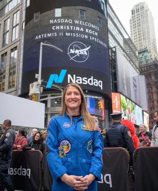 NASA image: NASA Artemis II Crew Rings Nasdaq Closing Bell