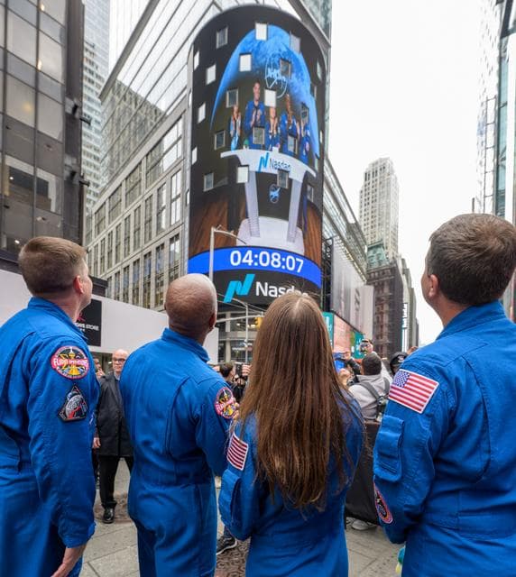 NASA image: NASA Artemis II Crew Rings Nasdaq Closing Bell
