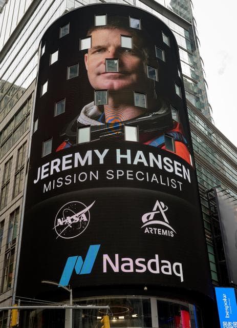 NASA image: NASA Artemis II Crew Rings Nasdaq Closing Bell