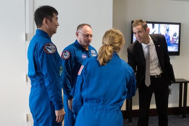 NASA image: Admin Isaacman Meets with Crew of Expedition 73/74