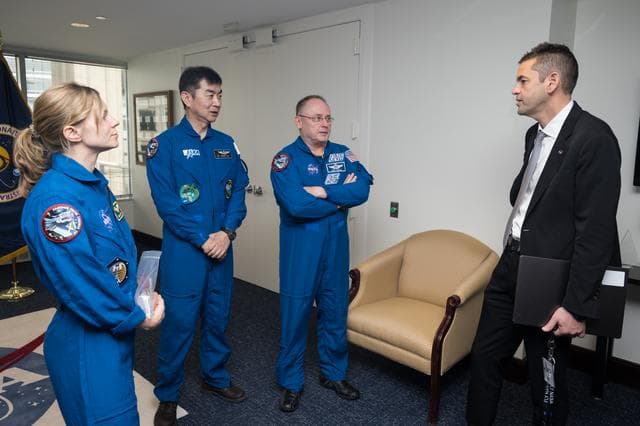 NASA image: Admin Isaacman Meets with Crew of Expedition 73/74