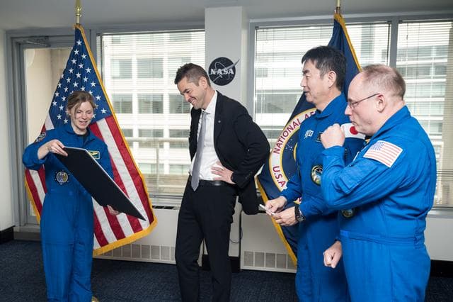 NASA image: Admin Isaacman Meets with Crew of Expedition 73/74