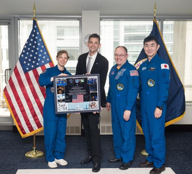 NASA image: Admin Isaacman Meets with Crew of Expedition 73/74