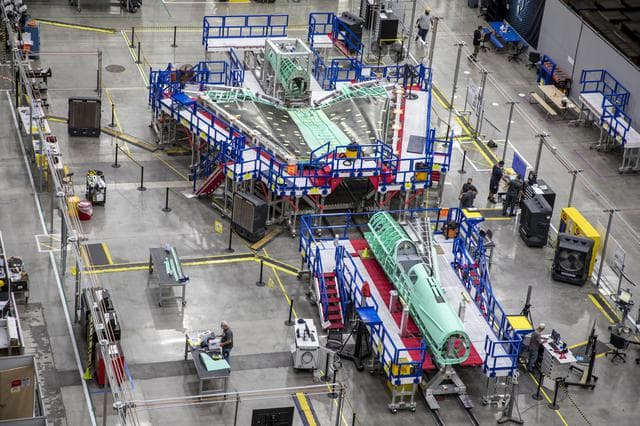 NASA image: Manufacture Area, From Above, SEG 500 Empennage, First Mate, SEG