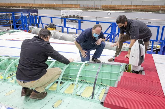 NASA image: SEG 400 Main Wing Assembly, SEG 430 Spine, SEG 500 Empennage