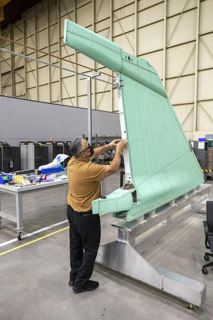 NASA image: SEG 530 Vertical Tail, Landing Gear Bay Doors