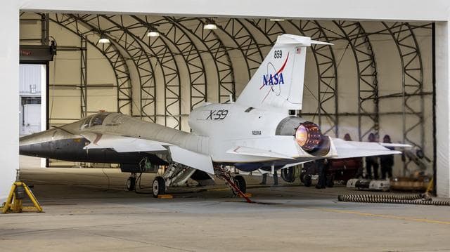 NASA image: NASA Runs X-59 Engine in Maximum Afterburner