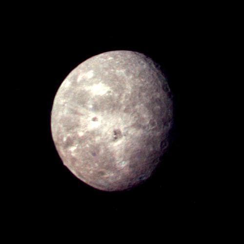 NASA image: Oberon at Voyager Closest Approach