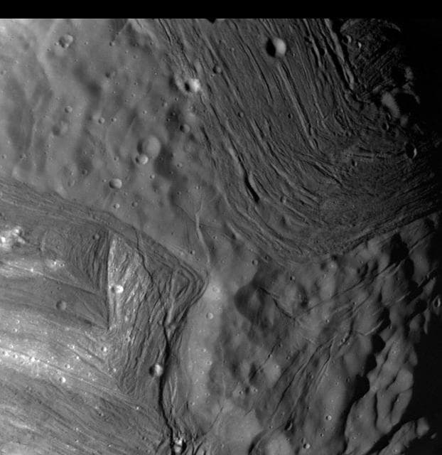 NASA image: Miranda - Chevron Grooves