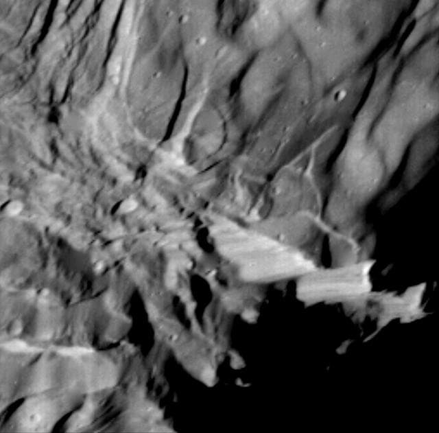 NASA image: Miranda High Resolution of Large Fault