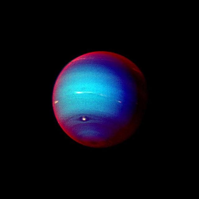 NASA image: Neptune False Color Image of Haze