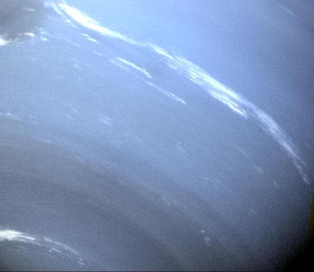 NASA image: Neptune - True Color of Clouds