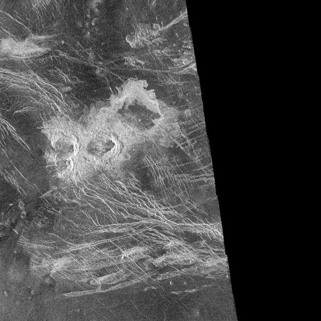 NASA image: Venus - Stein Triplet Crater