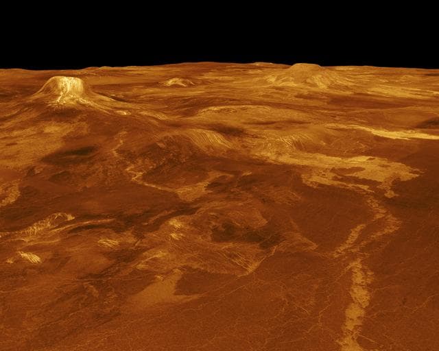 NASA image: Venus - 3-D Perspective View of Estla Regio