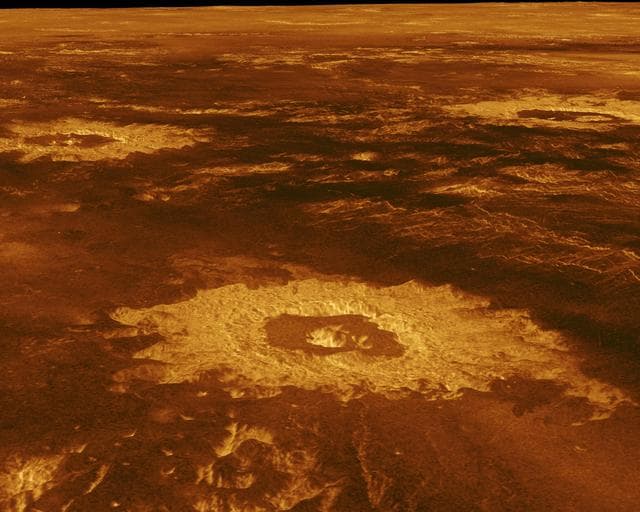 NASA image: Venus - 3-D Perspective View of Lavinia Planitia