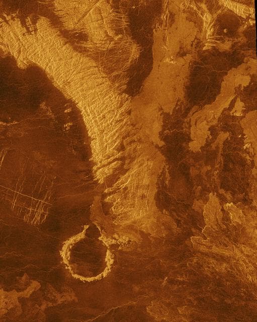 NASA image: Venus - Simulated Color of Leda Planitia