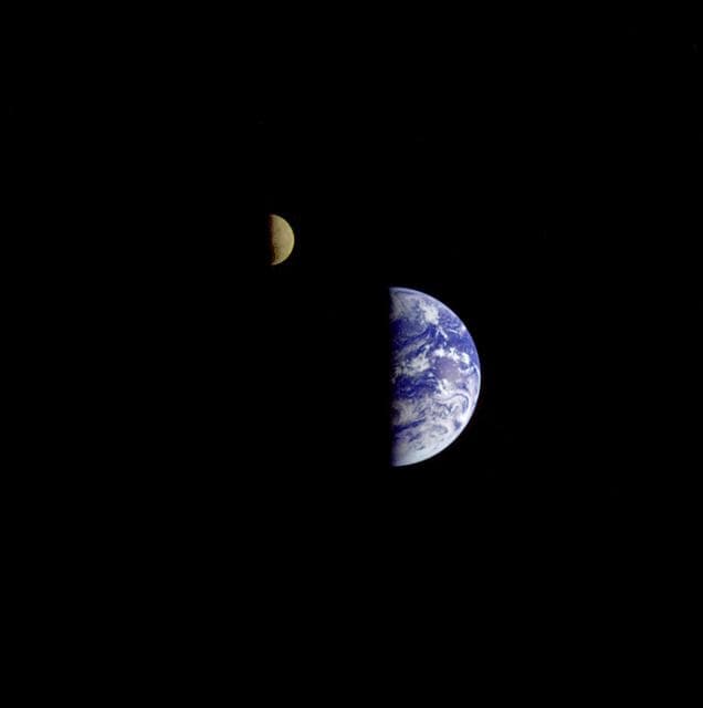 NASA image: Earth - Moon Conjunction
