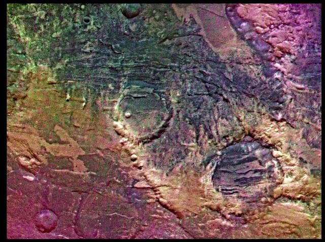 NASA image: Claritas Fossae Enhanced Color